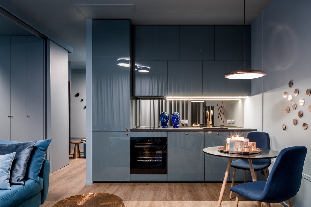 une cuisine bleue pour votre maison